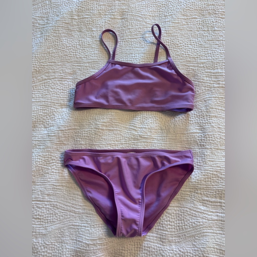 Joe Boxer Girls Purple Bikini Set Size 12 Two Piece Swimsuit Lavender Lilac